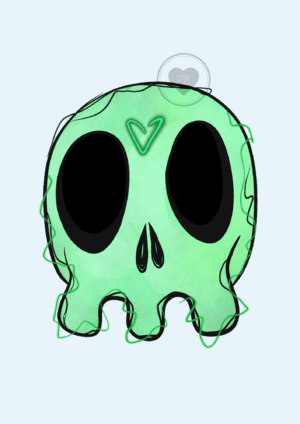 Green skull